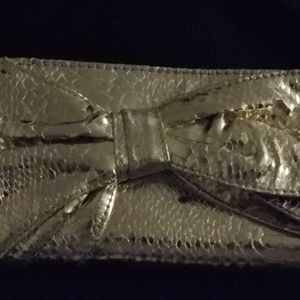 Nine West gold clutch purse nwt